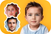 Generieren Sie ein AI-Babybild eines Mannes und einer Frau