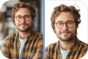 Erstellen Sie ein männliches Passbild