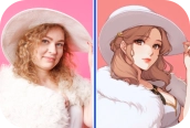 Verwandeln Sie das Bild der Frau in Anime